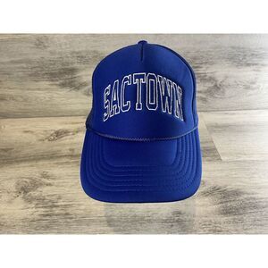 Vintage Otto Sactown Trucker Snapback Rope Blue‎ White Adjustable Foam